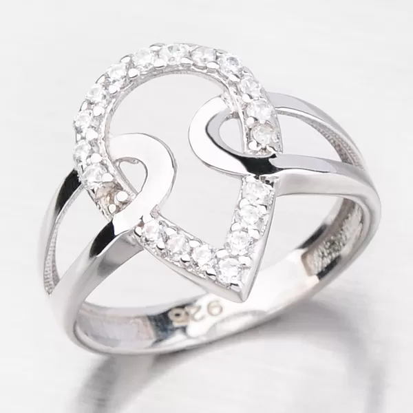 Prsteň so zirkónmi HK-504-OKS