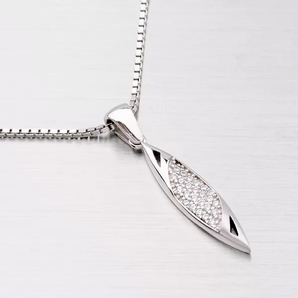 Strieborný prívesok so zirkónmi ZS-095/P-OKS