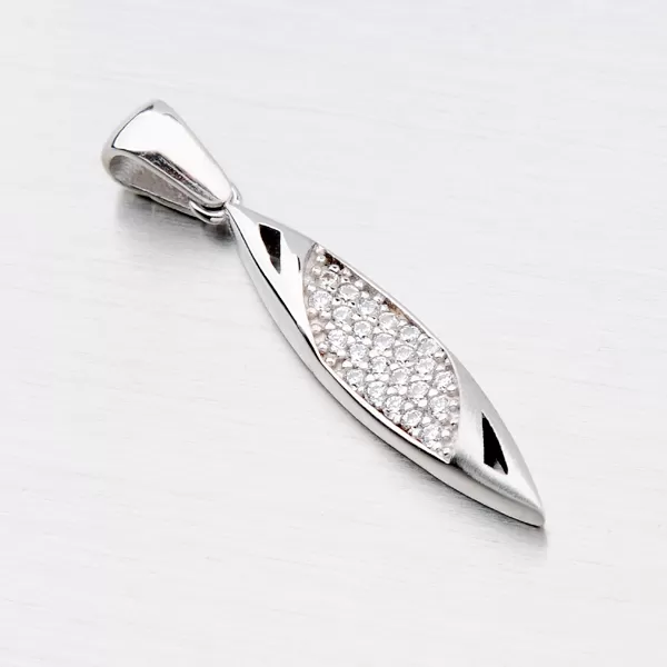 Strieborný prívesok so zirkónmi ZS-095/P-OKS