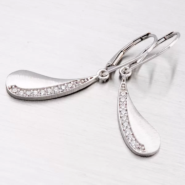 Dámske náušnice striebro 925 zirkón striebro s OKP-221/M-OKS