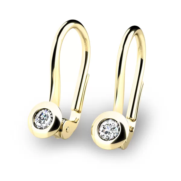 Náušnice s diamantmi 10824-B-DIA