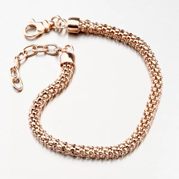 Strieborný ružovo pozlátený náramok B1300511-1264-SLX