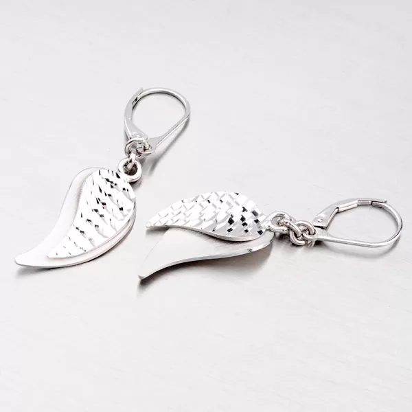 Visiace strieborné náušnice NZM-322-OKS