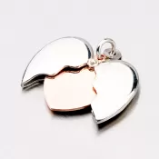 Strieborné pozlátené srdce P1602988-0940-SLX
