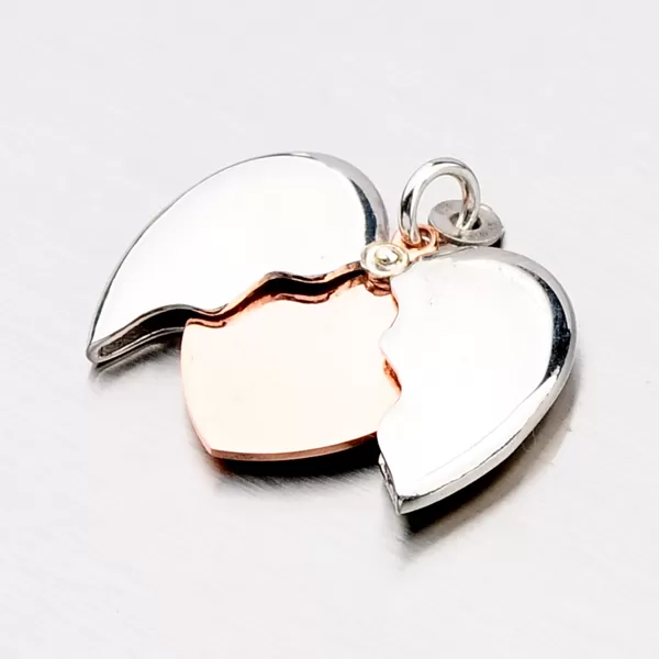 Strieborné pozlátené srdce P1602988-0940-SLX