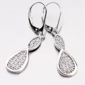 Visiace náušnice so zirkónmi ZS-026/E-OKS