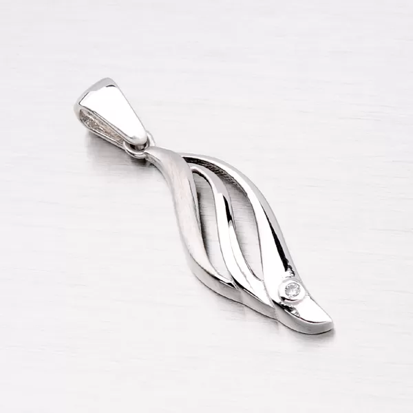 Strieborný prívesok so zirkónmi ZS-089/P-OKS