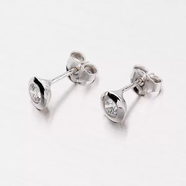 Strieborné náušnice - kôstky so zirkónmi MORM1445D4