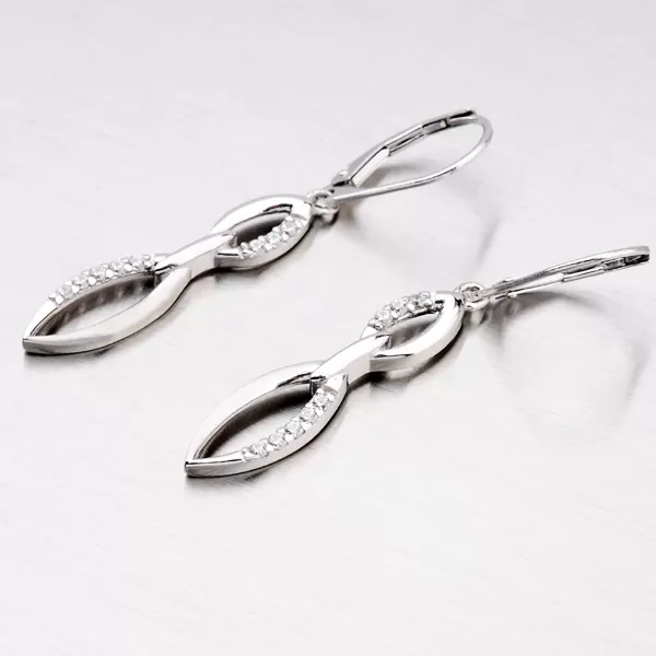 Dámske náušnice so zirkónmi OKP-365/MP-OKS