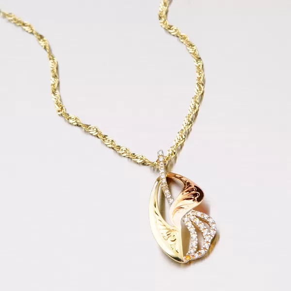 Zlatý prívesok so zirkónmi 53P-3113