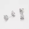 Strieborné náušnice - kôstky so zirkónmi M6761B