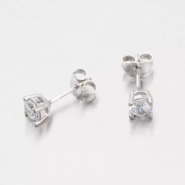Strieborné náušnice - kôstky so zirkónmi M6761B