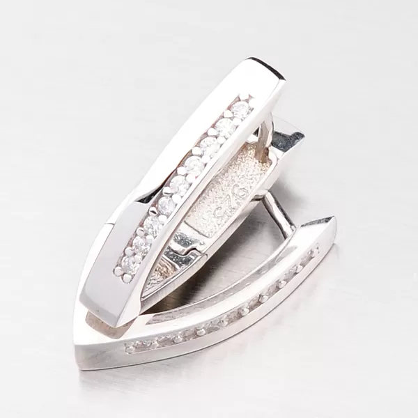 Strieborné náušnice so zirkónmi OKP-118/P-OKS