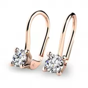 Luxusné náušnice z ružového zlata 10827-375-CV-ZIR