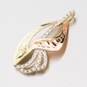 Zlatý prívesok so zirkónmi 53P-3113