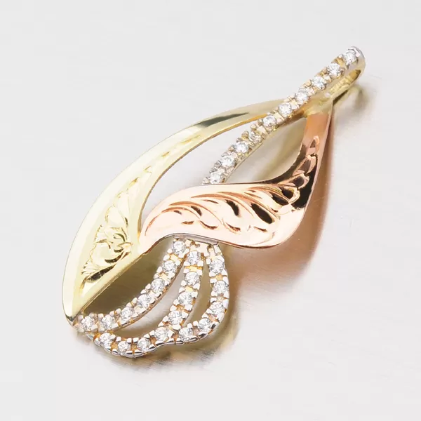 Zlatý prívesok so zirkónmi 53P-3113