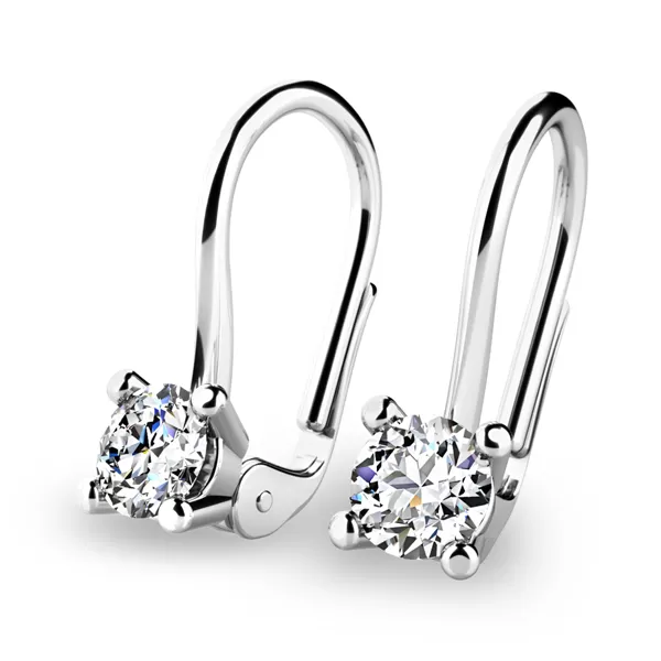 Luxusné náušnice z bieleho zlata 10827-375-B-ZIR