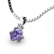 Prívesok s tanzanitom a diamantom 10859B-TZNT