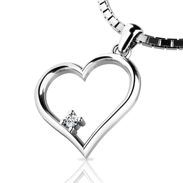 Zlatý prívesok s diamantom 10875-B-DIA