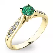 Dámsky prsteň s smaragdom a diamantmi 10745Z-SMAR