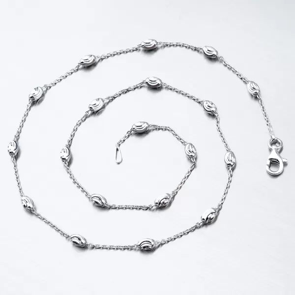 Strieborná retiazka s oválnymi ozdobami CHRS-ST-OV-C0001-003