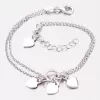 Strieborný náramok so srdiečkami B1502040-1264-SLX
