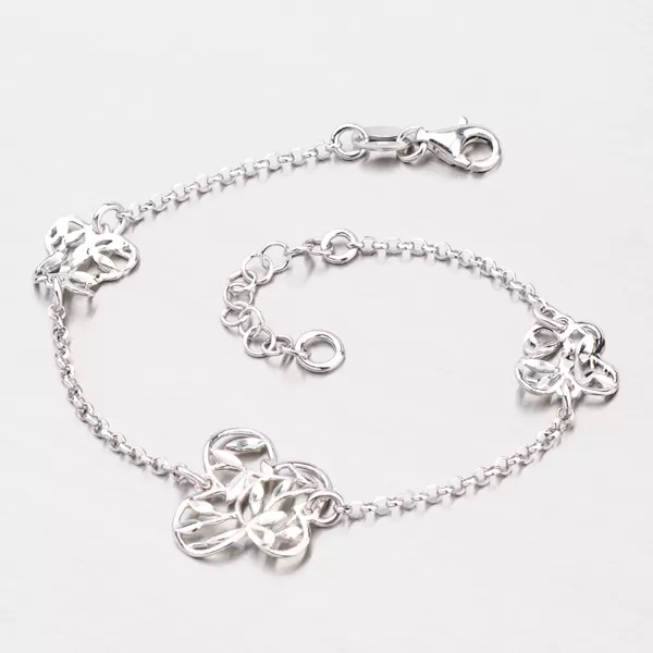Strieborný náramok s motýlikmi B1502656-0331-SLX