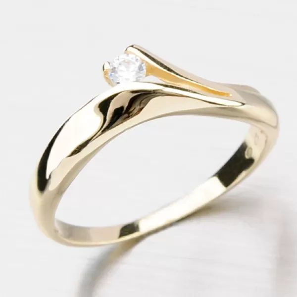 Prsteň zo zlata DZ1853-ZL