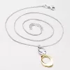 Strieborný náhrdelník s pozlátenou ozdobou N1401582-0331-SLX