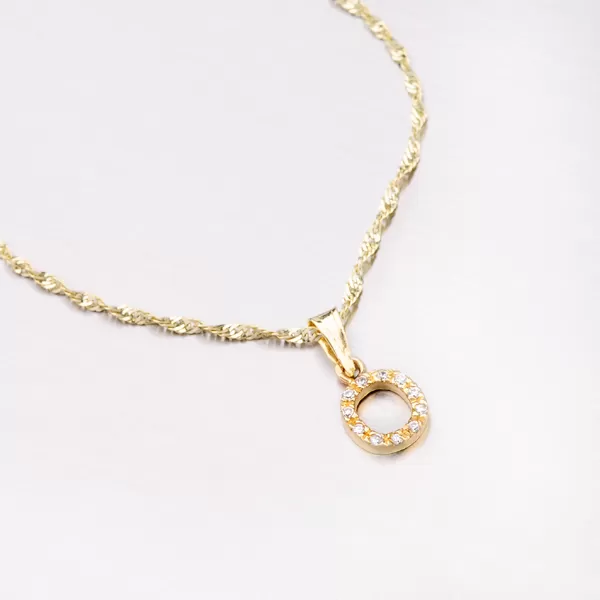 Zlatý prívesok - písmeno O 13-152-O