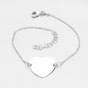 Strieborný náramok so srdiečkom MBR1552G