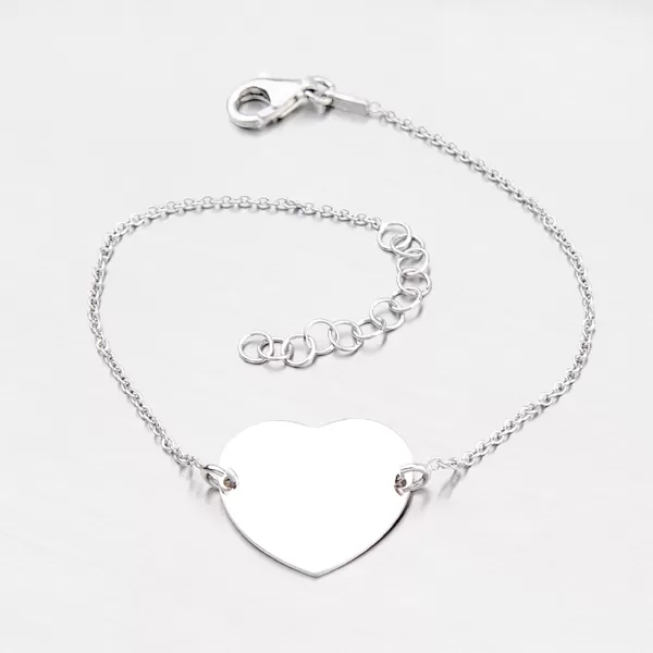 Strieborný náramok so srdiečkom MBR1552G