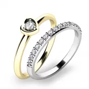 Nádherný set zásnubných prsteňov zo zlata 10849-SET01-ZB