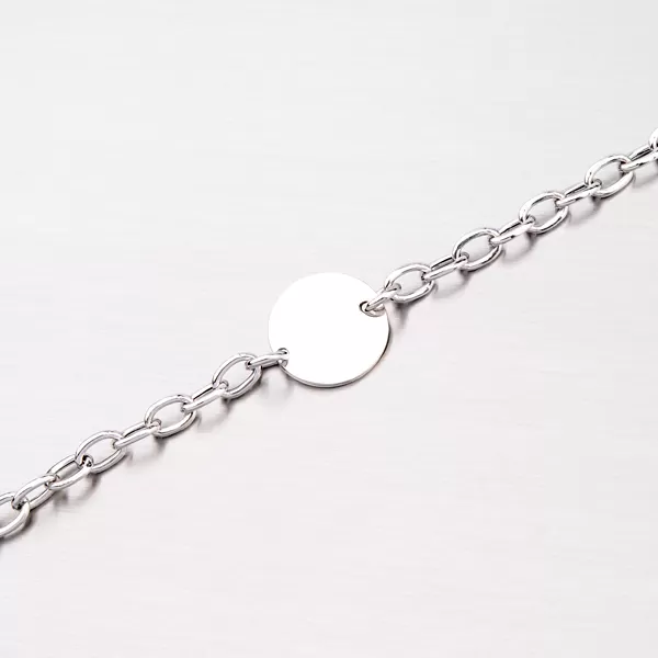 Strieborný náramok s doštičkou na rytinu B1604196-1264-SLX