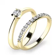 Krásny set zásnubných prsteňov zo žltého zlata 10840-SET01-ZZ