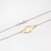 Strieborný náhrdelník s pozlátenými ozdobami N1500339-0331-SLX