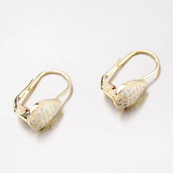 Náušnice zo zlata so zirkónmi 42-31868