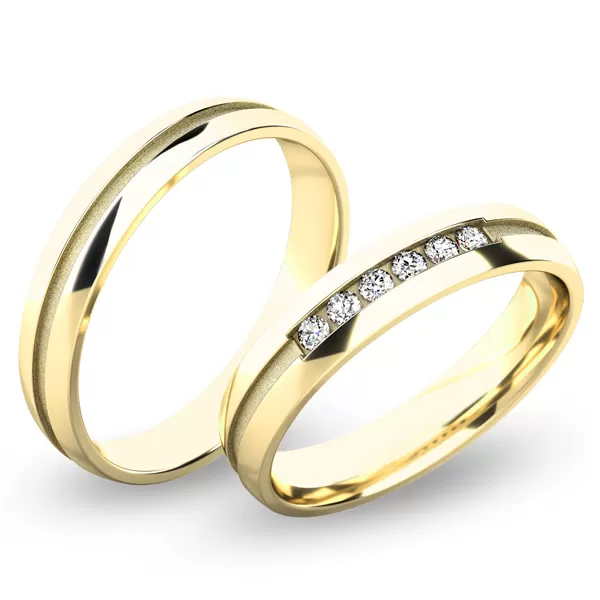 Snubné prstene z bieleho zlata SP-61059