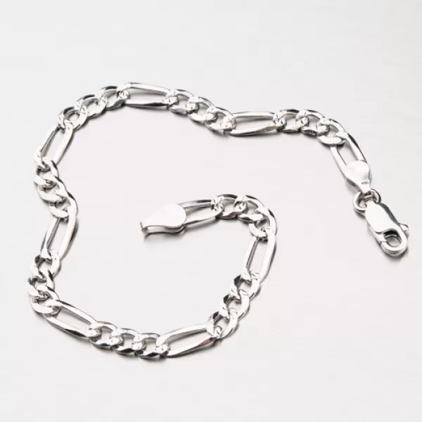 Strieborná gravírovaná retiazka Figaro 3+1 CHRS-073-120-FLAT-PSP