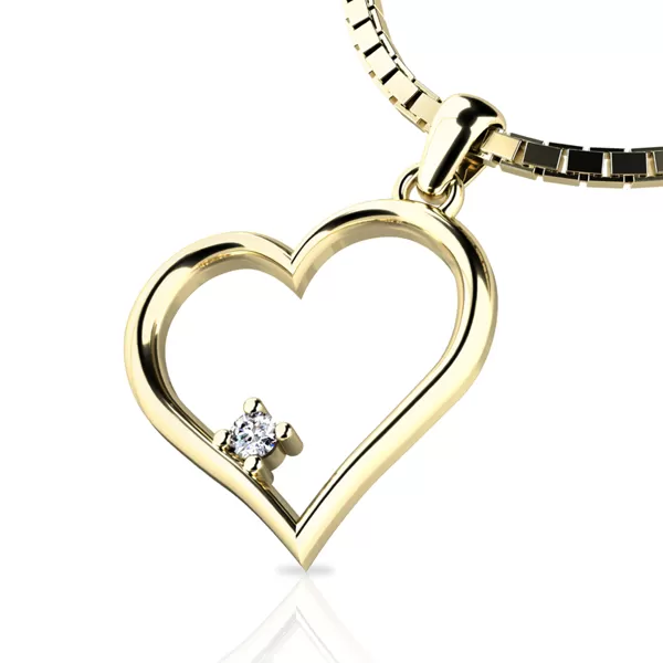 Zlatý prívesok s diamantom 10875-ZL-DIA