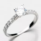 Zlatý prsteň zdobený zirkónmi DZ10759-B