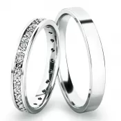 Snubné prstene z bieleho zlata SP-61048