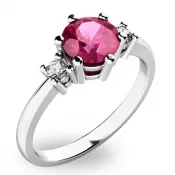 Krásny prsteň s turmalínom a diamantmi 10856B-TUR