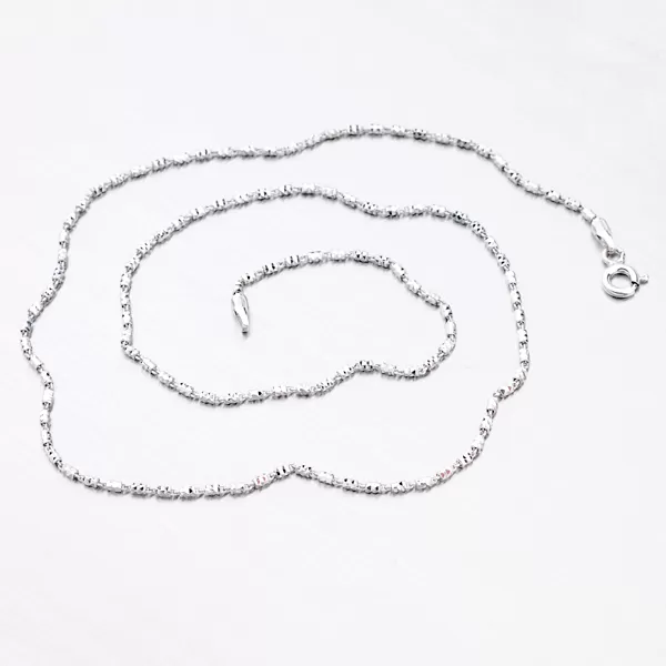 Strieborná retiazka zdobená facetami CHRS-TUBE2BRT-FT-030