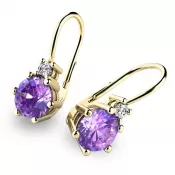 Náušnice s tanzanitmi a diamantmi 10857-ZL-TAN