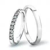 Snubné prstene z bieleho zlata SP-61061