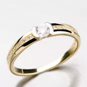 Krásny prsteň zo žltého zlata DZ2106-ZL