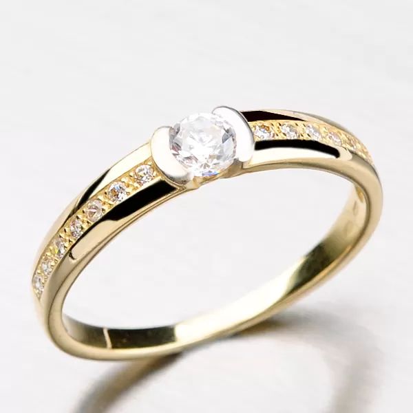 Krásny prsteň zo žltého zlata DZ2106-ZL