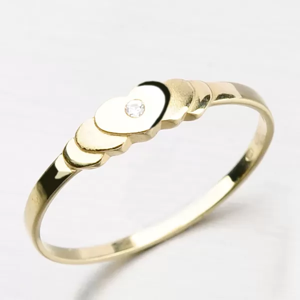 Romantický prsteň zo zlata DZ1876-ZL