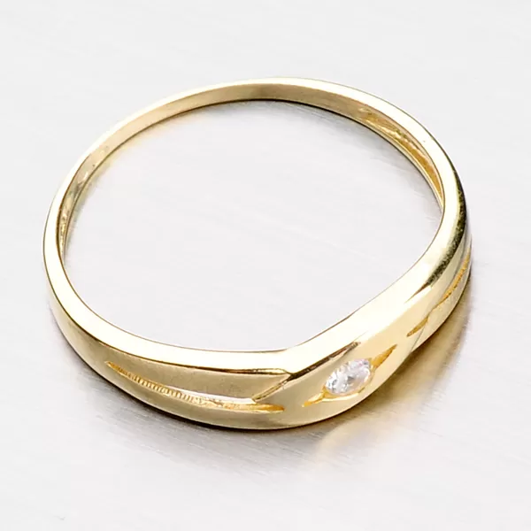 Zlatý prsteň so zirkónom DZ1776-ZL